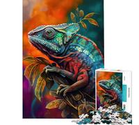 Adults 1000 Piece Jigsaw Puzzle The Mutable Chameleon Jigsaws for Adults Fun Games Analysis And Logic Parent-child Interaction (Size 38x26cm)