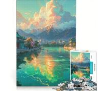Adults 1000 Piece Jigsaw Puzzle The River Journey Educational Games Fun at Home Activities Wishlist with Santa Claus 50x75cm