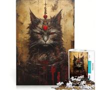Adults 1000 Piece Jigsaw Puzzle The Vintage Cat Queen God Educational Games Fun at Home Activities Wishlist with Santa Claus 50x75cm