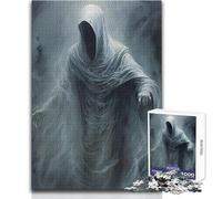 Adults 1000 Piece Jigsaw Puzzle The White Phantom Ghost Unique Challenge Game Hand Speed Race Educational Toy Size 50x75cm