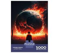 Adults 1000 Piece Jigsaw Puzzle The World Is on Fire Jigsaw for Adults Brain Teaser Game Staycation Kill Time Parent-child Interaction 38x26cm/1000pcs