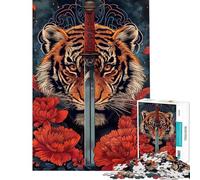 Adults 1000 Piece Jigsaw Puzzle Tiger Blade Puzzle For Teenagers Precision Cutting Train Your Brain And Hands Learning Educational Toys (Size 38x26cm)