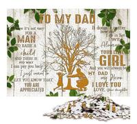 Adults 1000 Piece Jigsaw Puzzle To My Dad Daughter Wooden Puzzles Brain Teaser Puzzles For Adults 1000pcs (75x50cm)