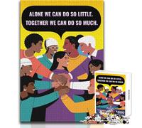 Adults 1000 Piece Jigsaw Puzzle Together We Can Do So Much Ideal for Cozy Downtime Fine Precision Die Cut Play Toy Size 50x75cm