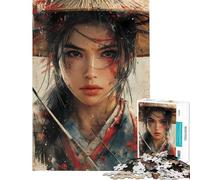 Adults 1000 Piece Jigsaw Puzzle Traditional Asian Katana Jigsaws for Adults Fun Games Analysis And Logic Parent-child Interaction (Size 38x52cm)