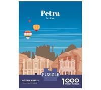 Adults 1000 Piece Jigsaw Puzzle Travel to Petra Puzzles for Adults Brain Teaser Game Perfect Decoration Birthday And Unique Gifts 52x38cm/1000pcs