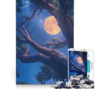 Adults 1000 Piece Jigsaw Puzzle Tree Branches Against A Starry Night Educational Games Fun at Home Activities Wishlist with Santa Claus 38x52cm