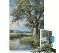Adults 1000 Piece Jigsaw Puzzle Tree by The River Fine Joint Fun Mind Game Gift Cozy Game Play Xmas Leisure Gift(38x26cm)