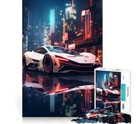 Adults 1000 Piece Jigsaw Puzzle Tuned Cyberpunk Car Fine Joint Fun Mind Game Gift Cozy Game Play Xmas Leisure Gift(38x26cm)
