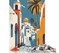 Adults 1000 Piece Jigsaw Puzzle Tunis Cityscape Puzzle Jigsaws for Adults Teenagers Teenager Man Woman Gift 38x26cm/1000pcs