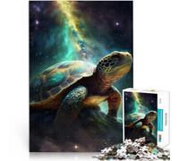 Adults 1000 Piece Jigsaw Puzzle Turtle in Space Stressabbau Schwierige Herausforderung Lustiges Geschenk75x50cm