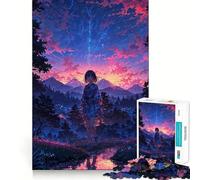 Adults 1000 Piece Jigsaw Puzzle Twilight Serenity A Stroll Fine Joint Fun Mind Game Gift Cozy Game Play Xmas Leisure Gift(38x26cm)