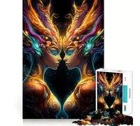 Adults 1000 Piece Jigsaw Puzzle Twin Goddesses of Light Fine Joint Fun Mind Game Gift Cozy Game Play Xmas Leisure Gift (38x52cm)