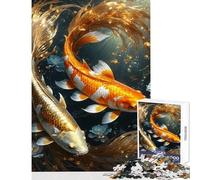 Adults 1000 Piece Jigsaw Puzzle Two Fish in Harmony Educational Toy Birthday Gift Impossible Game Improving Love between Couples Size 38x52cm