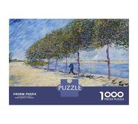 Adults 1000 Piece Jigsaw Puzzle Van Gogh Along The Seine Puzzles for Adults Brain Teaser Game Perfect Decoration Birthday And Unique Gifts 52x38cm/1000pcs