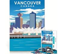 Adults 1000 Piece Jigsaw Puzzle Vancouver Canada Travel Fine Joint Fun Mind Game Gift Cozy Game Play Xmas Leisure Gift (50x75cm)