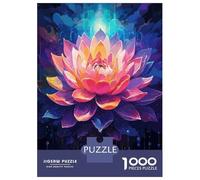 Adults 1000 Piece Jigsaw Puzzle Vibrant Blooming Lotus Jigsaw Puzzle Brain Teaser Game Presents for Women Difficult And Challenge 38x26cm/1000pcs