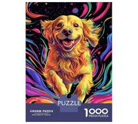Adults 1000 Piece Jigsaw Puzzle Vibrant Canine Joy -1 Jigsaw Puzzle Brain Teaser Game Wall Art Unique Gifts for Birthday And Christmas 70x50cm/1000pcs