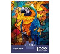 Adults 1000 Piece Jigsaw Puzzle Vibrant Parrot Art Jigsaws for Adults Relaxing Games Stress Reliever Parent-child Interaction 70x50cm/1000pcs