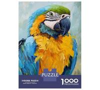 Adults 1000 Piece Jigsaw Puzzle Vibrant Parrot Portrait Jigsaw for Adults Brain Teaser Game Staycation Kill Time Parent-child Interaction 70x50cm/1000pcs