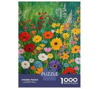 Adults 1000 Piece Jigsaw Puzzle Vibrant Wildflower Garden-2 Puzzles for Adults Fun Games Perfect Decoration Parent-child Interaction 70x50cm/1000pcs