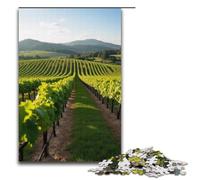 Adults 1000 Piece Jigsaw Puzzle Vineyard Family Fun Puzzle with Matching Poster And Trivia Sheet 1000 PCS(38x26cm)