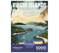 Adults 1000 Piece Jigsaw Puzzle Virgin Islands National Park Puzzles for Adults Fun Games Perfect Decoration Parent-child Interaction 70x50cm/1000pcs