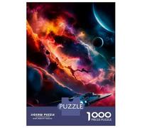 Adults 1000 Piece Jigsaw Puzzle Voyage Through The Cosmic Jigsaws for Adults Relaxing Games Stress Reliever Parent-child Interaction 70x50cm/1000pcs