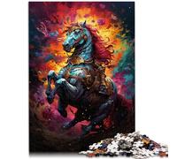 Adults 1000 Piece Jigsaw Puzzle war horse Pattern assembly 38x52cm is ideal as a gift for the whole family for 14 year olds