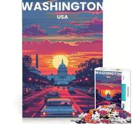 Adults 1000 Piece Jigsaw Puzzle Washington DC Family Game Difficult And Challenge Unique Birthday And Gifts 50x75cm
