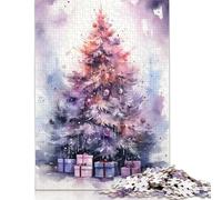 Adults 1000 Piece Jigsaw Puzzle Watercolor Winter Wonders Wooden Puzzles Brain Teaser Puzzles For Adults 1000pcs (75x50cm)