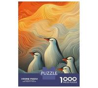 Adults 1000 Piece Jigsaw Puzzle Wavy Penguins Jigsaw Puzzle Brain Teaser Game Presents for Women Difficult And Challenge 70x50cm/1000pcs