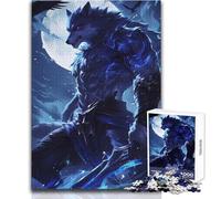 Adults 1000 Piece Jigsaw Puzzle Werewolf Warrior Unique Challenge Game Hand Speed Race Educational Toy Size 50x75cm
