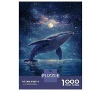 Adults 1000 Piece Jigsaw Puzzle Whale in The Stars -2 Jigsaw Puzzle Brain Teaser Game Wall Art Unique Gifts for Birthday And Christmas 38x26cm/1000pcs
