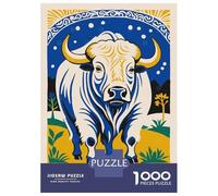 Adults 1000 Piece Jigsaw Puzzle White Buffalo Calf Park Jigsaws for Adults Anti-Stress Toys Pattern Assembly for Is Ideal As A Gift 52x38cm/1000pcs