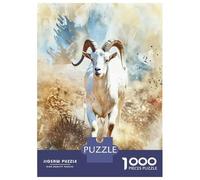 Adults 1000 Piece Jigsaw Puzzle White Mountain Goat Running Jigsaws for Adults Brain Teaser Game But Fun And Humorous Difficult And Challenge 70x50cm/1000pcs