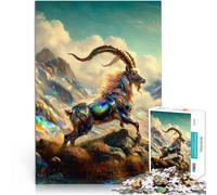 Adults 1000 Piece Jigsaw Puzzle Wild Goat Season Stress Reliever Staycation Kill time Great gifts and toys 50x70cm