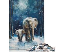 Adults 1000 Piece Jigsaw Puzzle Winters Gentle Giants Wooden Puzzles for Adults Educational Game for Adult Teenagers 1000pcs (75x50cm)