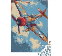 Adults 1000 Piece Jigsaw Puzzle World War II Aircraft Art Print-6 Puzzles for Adults Brain Teaser Game Perfect Decoration Birthday And Unique Gifts 70x50cm/1000pcs