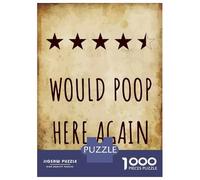 Adults 1000 Piece Jigsaw Puzzle Would Poop Here Again Fun Jigsaws for Adults Anti-Stress Toys Pattern Assembly for Is Ideal As A Gift 52x38cm/1000pcs
