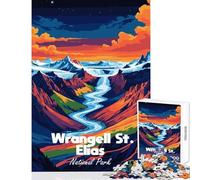 Adults 1000 Piece Jigsaw Puzzle Wrangell St. Elias National Park Art Home Decoration Toys Secret Santa Gifts Brain Teaser Game Decompressing Intellectual size 38x52cm