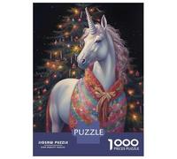 Adults 1000 Piece Jigsaw Puzzle Xmas Fantasic Unicorn Jigsaws for Adults Brain Teaser Game But Fun And Humorous Difficult And Challenge 70x50cm/1000pcs