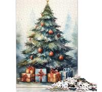 Adults 1000 Piece Jigsaw Puzzle Xmas Tree Wooden Puzzles for Adults Educational Game for Adult Teenagers 1000pcs (75x50cm)