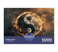 Adults 1000 Piece Jigsaw Puzzle Yin Yang Peace Symbol Jigsaw Puzzle Brain Teaser Game Presents for Women Difficult And Challenge 52x38cm/1000pcs