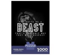 Adults 1000 Piece Jigsaw Puzzle You Gotta Be A Beast Jigsaw for Adults Brain Teaser Game Staycation Kill Time Parent-child Interaction 38x26cm/1000pcs