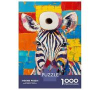 Adults 1000 Piece Jigsaw Puzzle Zebra with Toilet Paper Jigsaws for Adults Brain Teaser Game But Fun And Humorous Difficult And Challenge 70x50cm/1000pcs