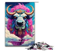 Adults 1000 Piece Jigsaw Robot Yak by SplattersLots of Thick Coloured Clouds Family Fun Puzzle with Matching Poster And Trivia Sheet 1000 PCS