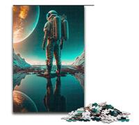 Adults 1000 Piece Jigsaws Astronaut on New Planet Puzzle Artwork Birthday Present Gifts Wall Art 75x50cm