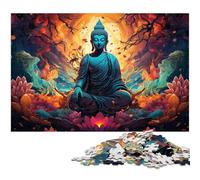 Adults 1000 Piece Jigsaws Colorful Psychedelia of Buddha Puzzle Artwork Birthday Present Gifts Wall Art 1000pcs(38x26cm)