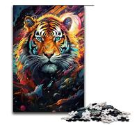 Adults 1000 Piece Jigsaws Robot Tiger by SplattersLots of Thick Coloured Cloud Puzzle Artwork Birthday Present Gifts Wall Art 1000 PCS